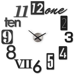 Umbra Numbra Wall Clock, Black